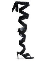 CITY GIRL Black Studded Strapped Sandal