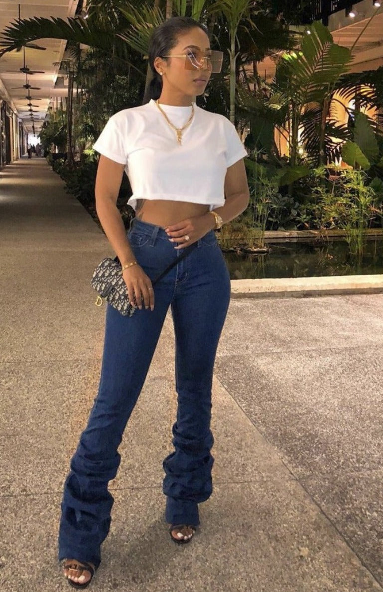 Boss Lady Ruched denim Jeans