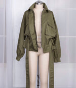 Belted Anorak Jacket (Olive)