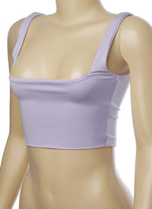 Square Neck Crop Top (Lavender)