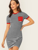 Striped Out Dress (Red)
