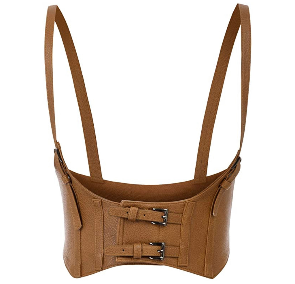 Nia Crop Vest (Brown)
