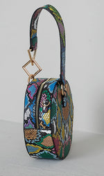 Multi Snake Skin Circle Bag