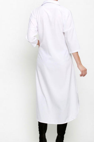Shirt Dress (White)