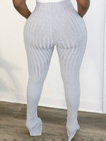 Seamless Ribbed Leggings (Heather Grey)