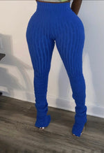 Seamless Ribbed Leggings ( Nipsey Blue)