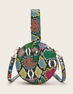 Multi Snake Skin Circle Bag