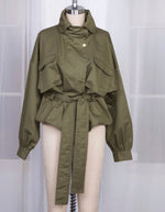 Belted Anorak Jacket (Olive)