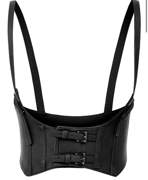 Nia Crop Vest (Black)