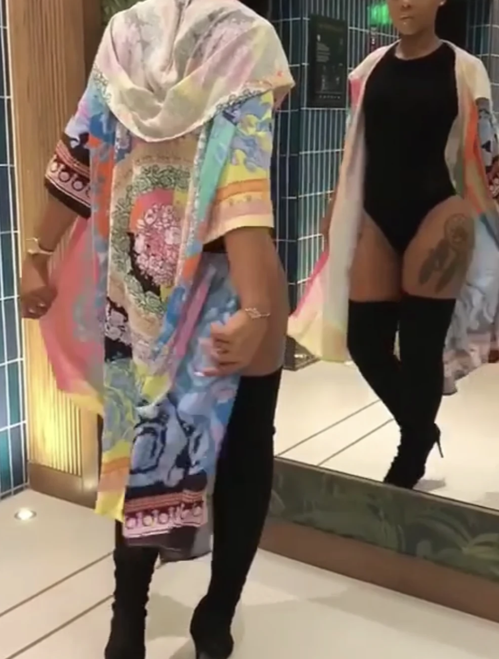 Multi Color Hoodie Cardigan