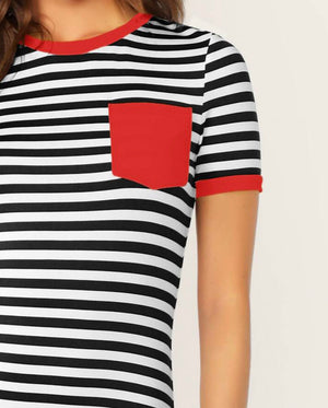 Striped Out Dress (Red)
