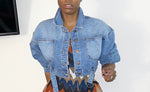 Denim Crop Buckle Up Jacket
