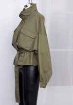 Belted Anorak Jacket (Olive)