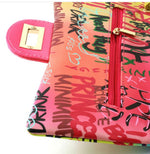 Multi Graffiti Crossbody Handbag