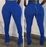Seamless Ribbed Leggings ( Nipsey Blue)