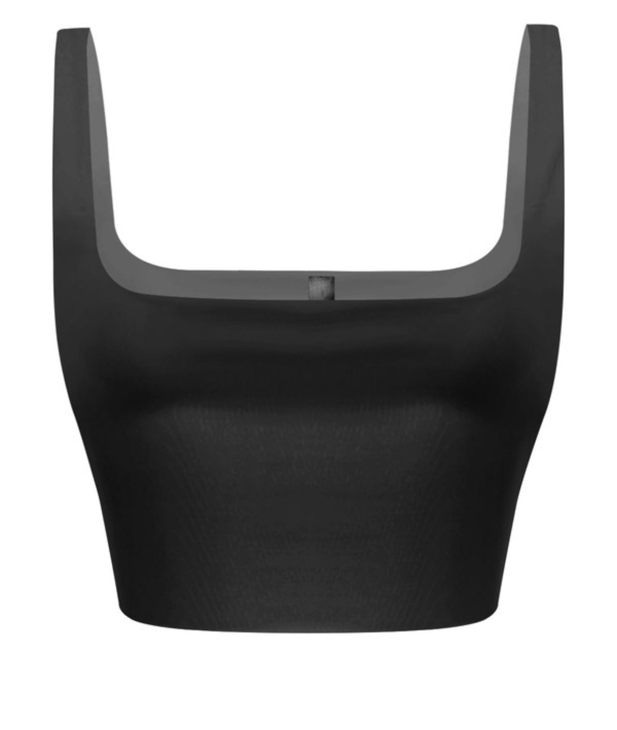 Square Neck Crop Top (Black)