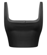 Square Neck Crop Top (Black)