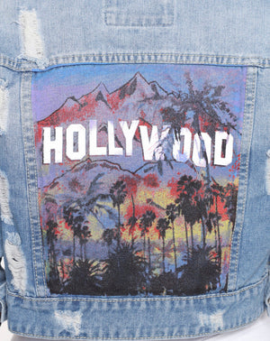 Denim Hollywood Crop Jacket