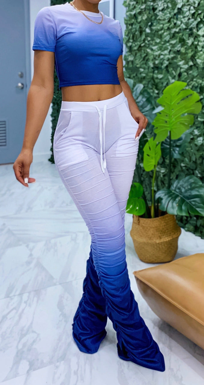 Out N About Pants Set (Nipsey Blue)