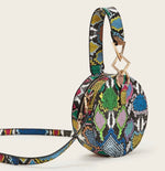 Multi Snake Skin Circle Bag