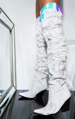 Cape Robbin Western Over The Knee Boots (White)