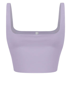 Square Neck Crop Top (Lavender)
