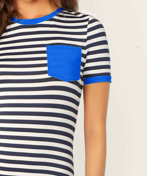 Striped Out Dress (Blue)