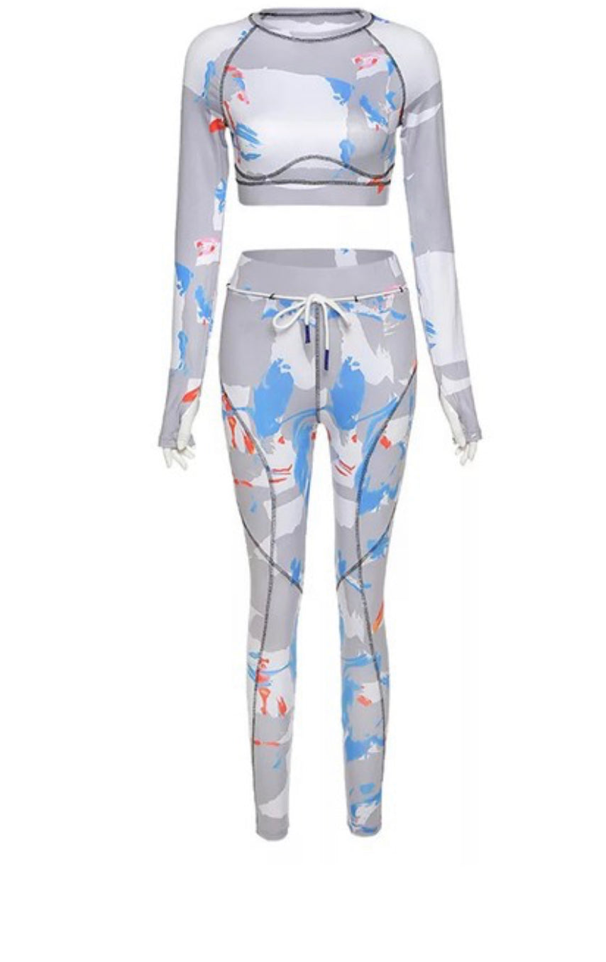 Color Splash Track Suit (Grey)