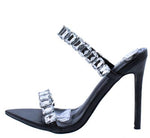 Ari Rhinestone Strap Heel