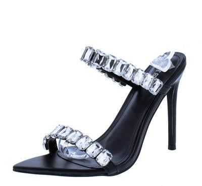 Ari Rhinestone Strap Heel