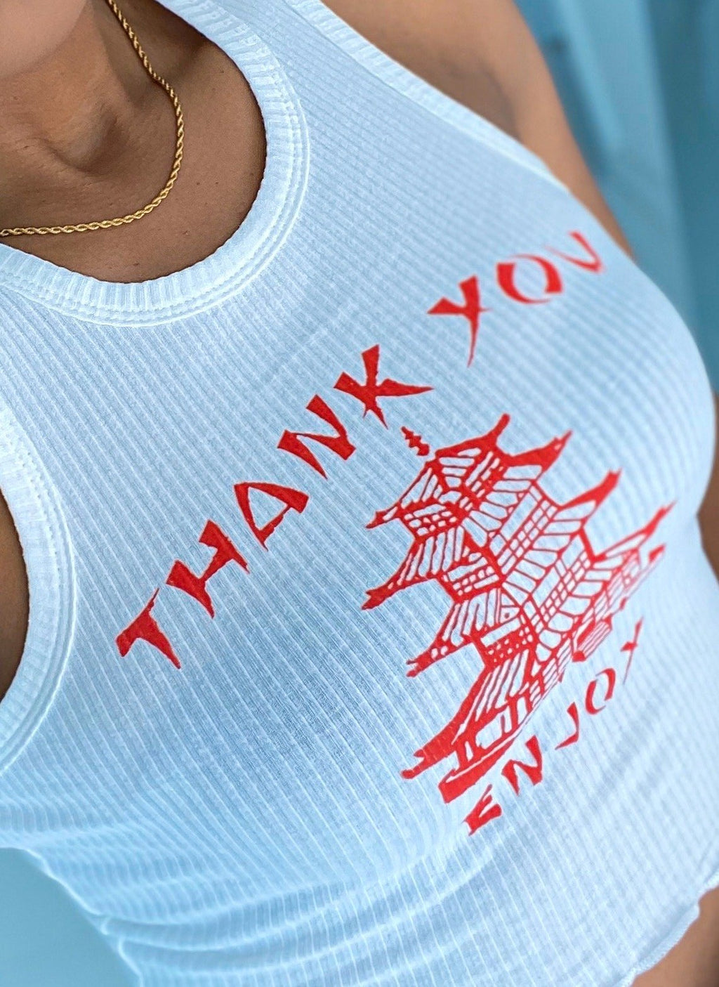 Thank You Enjoy Crop Top